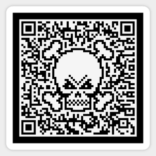 Skull And Crossbones (Quick Response Code / NEG) Sticker